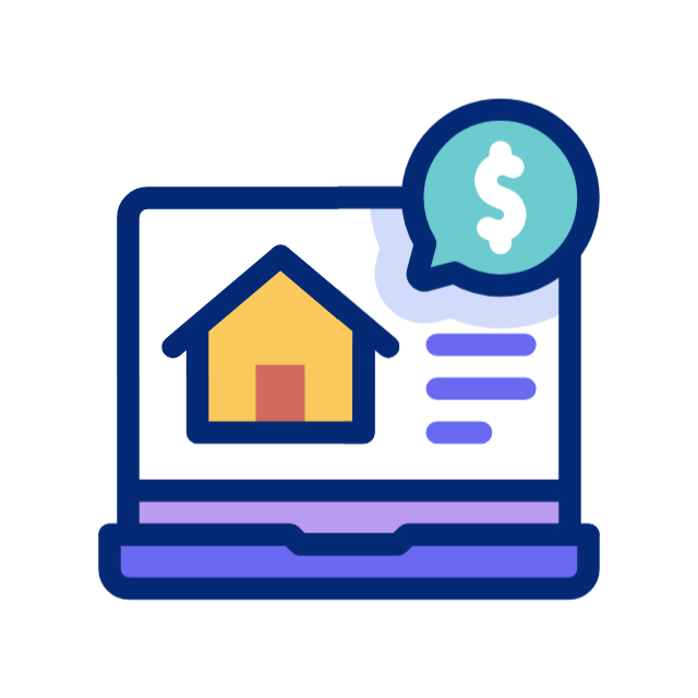 Anuncios inmobiliarios que venden icono