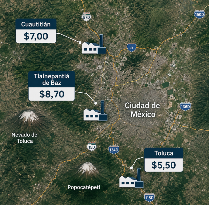 ¿Cuánto cuesta el m² de una nave industrial en Estado de México en 2026?
